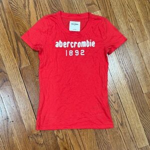 Y2K Abercrombie kids Red Orange Short Sleeve Graphic Tshirt tee girls size large
